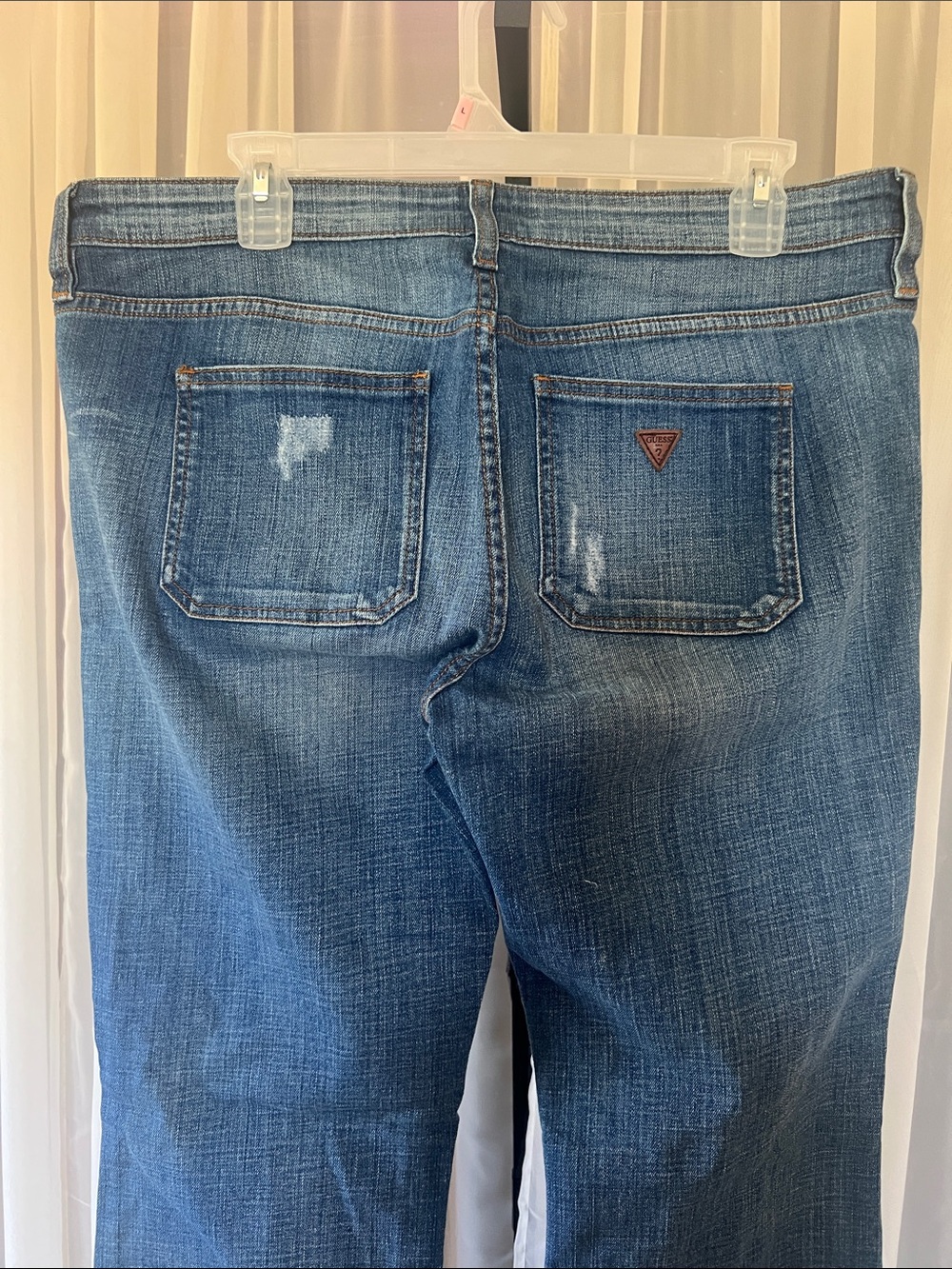 Guess Women's Dark Blue Flare Jeans - Picture 3 of 9